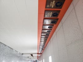 photo of hallway with plaques displayed.