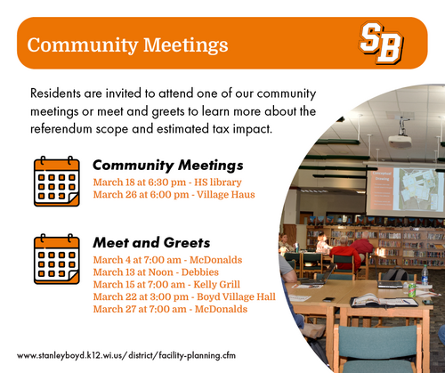 List of Community Meeting Dates