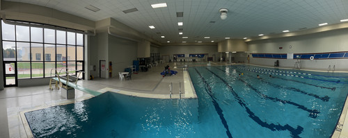 Large pool with diving well.