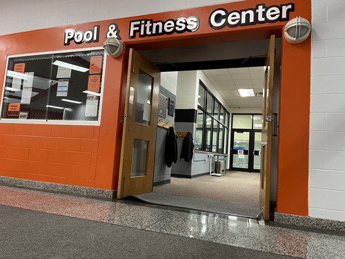 Entrance to the Pool & Fitness Center