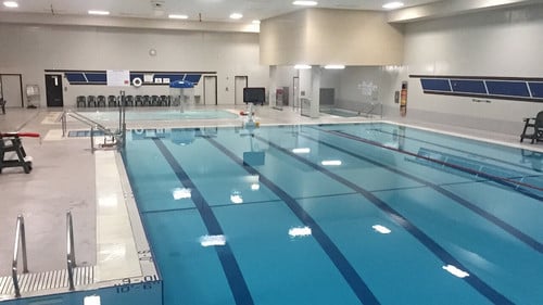 View of the entire pool area